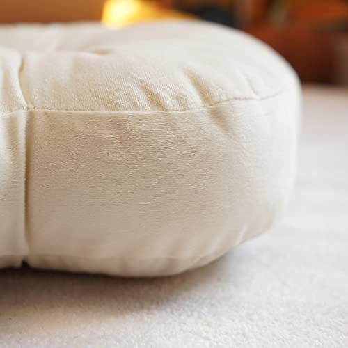 ARTMAGIC Flower Shaped Velvet Decorative Throw Pillow Cushion Ultra Soft Cute Floor Pillow for Couch Bed Sofa, White, 16x16 inch - color: White