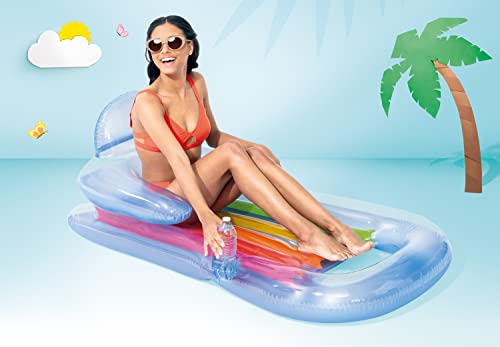 Intex King Kool Inflatable Lounge, 63" X 33.5", 1 Pack (Colors May Vary)