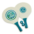 Life is Good Wooden Paddle Ball Set (Teal Tie Dye), 2 Thick Wood Paddles and 2 Balls, Classic Beach and Backyard Toss Game for Kids and Adults, Outdoor Summer Lawn and Park Activity - color: Teal Tie-Dye