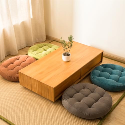 SK Studio Meditation Floor Pillow, Large Floor Cushions, Round Floor Cushion Seating for Adults Kids, Classroom Furniture Floor Pillow for Yoga Living Room, Green, 22" W x 22" L (Pack of 1) - color: Green, size: 22"W x 22"L (Pack of 1)