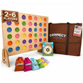 Connect War – Giant Wooden 4-in-a-Row Game for 2–6 Players – Indoor and Outdoor Strategy Game – Family Games for Kids and Adults – USA-Made Wooden Grid