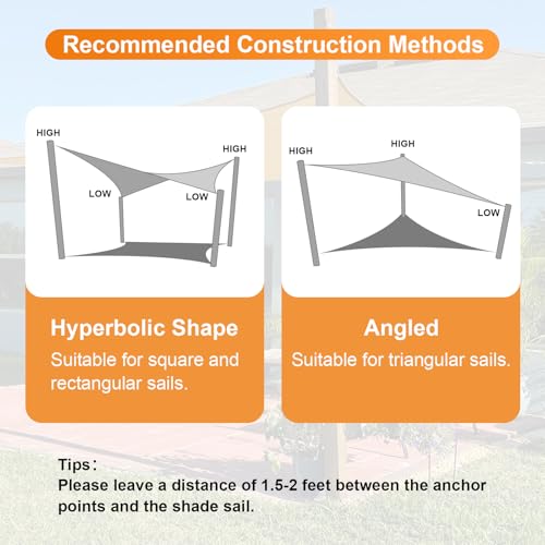 Artpuch Sun Shade Sail, 10'x15' Beige Rectangle, Curved Edged Commercial Grade 185GSM Permeable Outdoor Shade Cloth for Deck, Backyard, Patio (Custom Sizes Made)