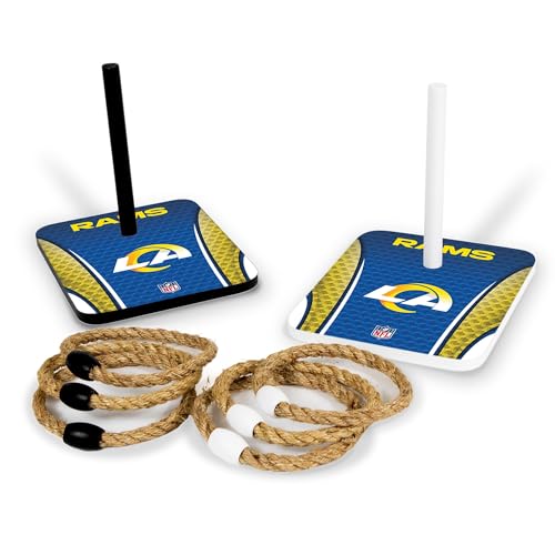 Solid Wood NFL Quoits Set with Direct Print HD Team Graphics – Tailgate Ring Toss Game – Great Gift for Any Football Fan! Ring Toss Family Outdoor Games for The Beach