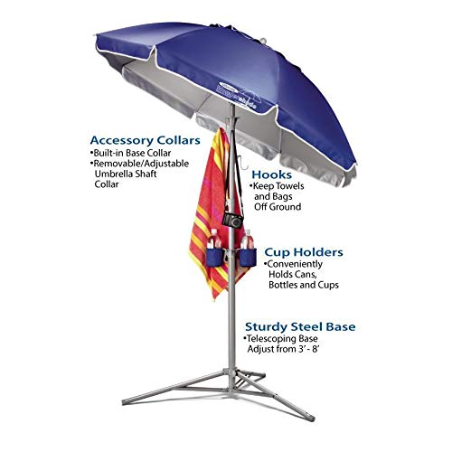 Wondershade Ultimate Portable Sun Shade Umbrella – Lightweight Adjustable Outdoor Patio & Beach Umbrella with Tripod Base (Yellow) - color: Yellow