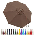 10ft Patio Umbrella Replacement Canopy 8 Ribs, Waterproof & Fade Resistant Market Umbrella Cover, Thickened Polyester Fabric for Backyard, Garden and Pool (Canopy Only) (Dark Topaz) - color: Dark Topaz