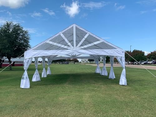 DELTA 30'x20' PE Marquee Tents for Parties, Party Tent, Carpas para Fiestas, Outdoor Wedding Tent, Heavy Duty Waterproof Canopy, Outdoor Event + Storage Bags - style: 30'x20' Pe Marquee Tent