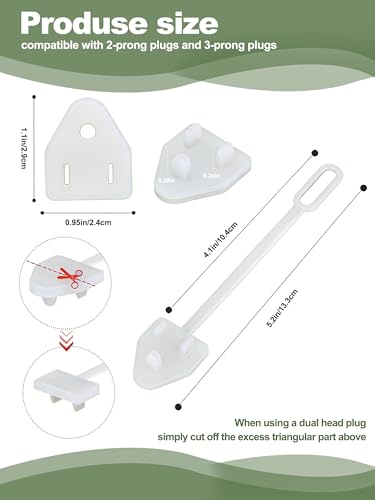 3PCS Silicone outlet insulation pads and Plug covers，Silicone Outlet Plug Covers for 2 and 3 Prong，Used for Used for Indoor and Outdoor Extension Cord Cover Protection Sleeves (White) - color: White