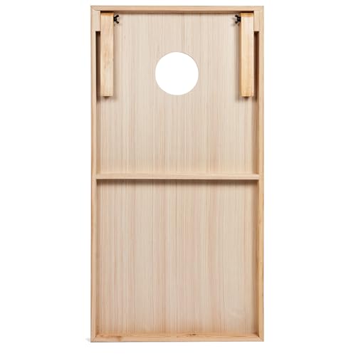 World Series of Cornhole Regulation Size Cornhole Boards – Lightweight & Durable All-Wood Construction | Backyard Bean Bag Toss Set | Rugged Outdoor Game for Tailgates, BBQs, & Backyard Battles - color: Patriotic with Red and Blue Stripes