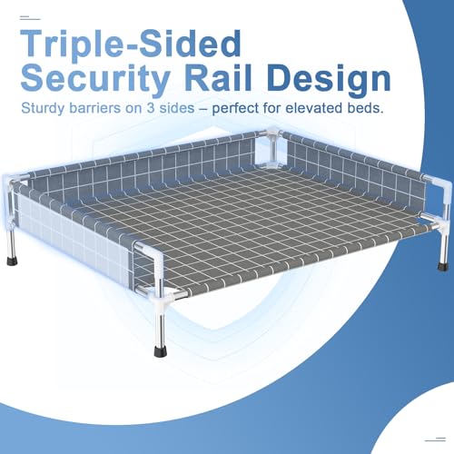 Elevated Dog Bed with 3-Sided Fence - Raised Pet Bed with Non-Slip Feet, Durable Elevated Couch for Medium Dogs, Indoor/Outdoor Use with Easy-Clean Fabric - size: M
