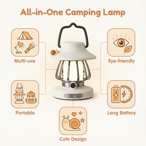 Kids Lantern with 3 Color Dimmable & USB-C Charging, Boys Night Light for Bedroom, Indoor Outdoor Adventures & Emergency Use Toddler Flashlight Camping Essentials for Kids (White) - color: White