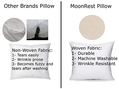 MoonRest Round Pillow Insert Hypoallergenic Polyester Form Stuffer-%100 Cotton Blend Covering for Sofa Sham, Decorative Pillow, Cushion and Bed - 22 Inch Diameter - style: 22 Inch Diameter