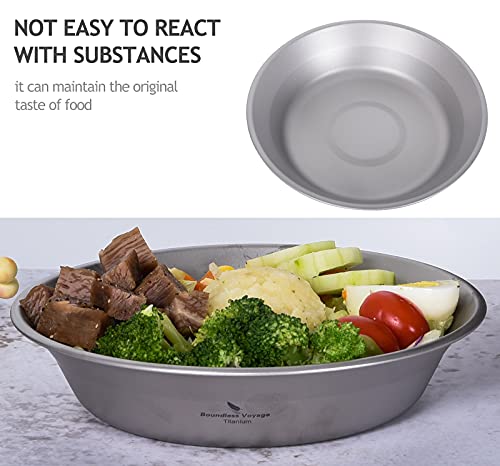 iBasingo Titanium Camping Bowl 174mm Deep Ultralight Backcountry Dining Bowl for Backpackers | 67g Fireproof Cookware | Boil Water Directly Over Flame (Ø174x130x37mm) Ti1112T - color: Bowl-Ti1112T