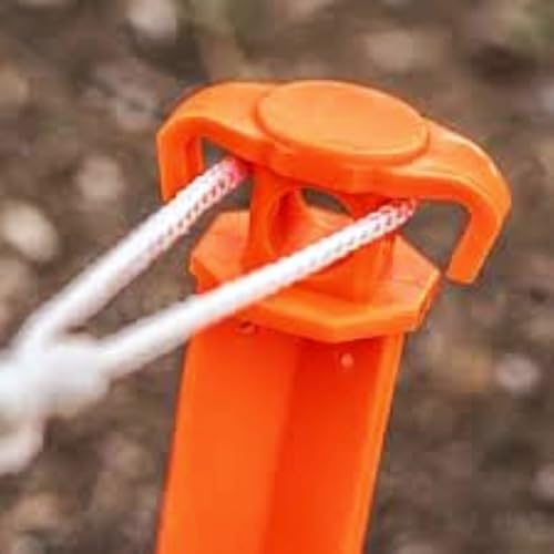 Sand Tent Stakes for Beach Camping or Pop up Canopy Ground Anchor - Pack of Three Heavy Duty 16" Inch Ground Pegs for Snow Sand Dirt Clay 40cm Garden Landscaping Backyard Stakes Built to Last. (3)