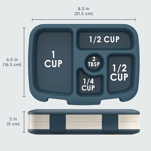 Bentgo Kids Prints Leak-Proof, 5-Compartment Bento-Style Kids Lunch Box - Ideal Portion Sizes for Ages 3-7, Durable, Drop-Proof, Dishwasher Safe, & PFAS & BPA-Free Materials (Friendly Skies) - color: Friendly Skies