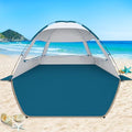 COMMOUDS Beach Tent Sun Shade for 3/4/6/8 Person, UPF 50+ Beach Sun Shelter Canopy Tent, Lightweight, Easy Set Up and Carry - color: Silver, size: 8 Person