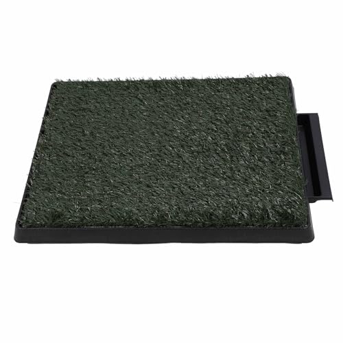 Dog Grass Potty Tray Large Capacity Reusable Odor Puppy Training Artificial Grass Pee Pad Indoor Outdoor (Small Size) - size: Small Size