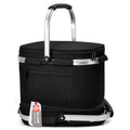ALLCAMP Picnic Basket - Insulated Cooler, Thickening Foldable Picnic Basket with Removable Baskets & Sewn-in Frame, Basket for House Warming Gifts New Home(Jet Black) - color: Jet Black, size: Medium