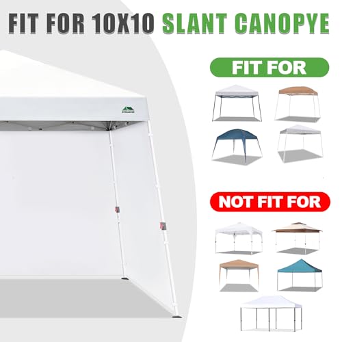 Canopy Sidewalls for 10x10 Slant Leg Pop Up Tent,3 Pack Sunwalls Only,(Black) - color: Black, size: 10X10
