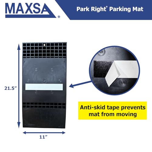 Maxsa 37359-2PK Park Right 21" x 11" x 2" Parking Mat, Red, Amazon Exclusive - color: Red, size: 2-Pack