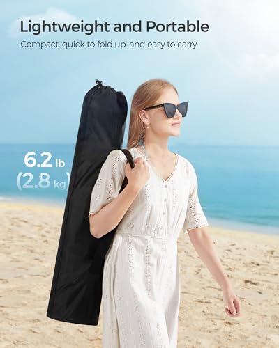 SONGMICS Set of 2 Portable Beach Chairs for Adults, Max. Load 330 lb Each, High Backrest, Cup Holder, Lightweight, Heavy-Duty, Light Blue UGCB067Q01V1 - color: Light Blue, style: 2 Pack
