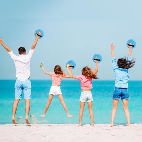 Ayeboovi Toss and Catch Ball Set 8 Paddles 4 Balls Outdoor Beach Pool Toys for 3 4 5 6 7 8 Year Old Boys Girls Birthday Gifts Easter Basket Stuffers Outside Yard Games for Kids and Family Activities - style: 8 Paddles 4 Balls