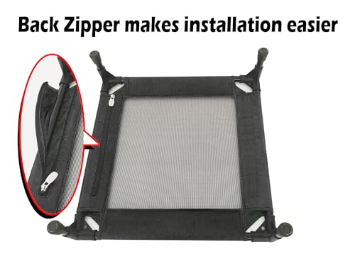 Pozico Elevated Pet Bed with Breathable Mesh for Small Cat and Dog, Raised Cooling Pet Cot for Puppy and Kitty, 18.9x18.9 inch (Black Bed) - color: Black Bed