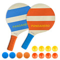 Pandahero Beach Paddle Ball Replacement Set - 12 Colorful High Visibility Waterproof Balls, Suitable for Smash Ball, Pro Kadima, and All Kinds of Outdoor Beach Paddle Games - style: 2 rackets+12 balls