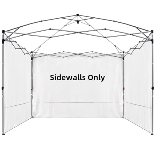 Canopy Sidewalls for 10x10,10x20 Pop up Canopy Party Tent, UV Protection and Waterproof for Outdoor Event Tents, Vendor Booths, for Backyard, Patio, Camping (3 Sidewalls, Frame Not Included, White) - color: White, size: 10'x10', 3 Sidewalls