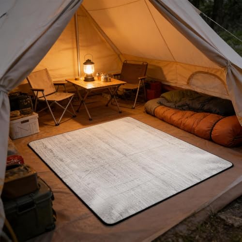 Foam Foil Mat - 200x200cm Waterproof Insulation, Thermal Tent Sleeping Mat, Reflective Ground Sheet | Protective Picnic Blanket for Campers Hikers Women Men Backpacking Hiking Music Festival