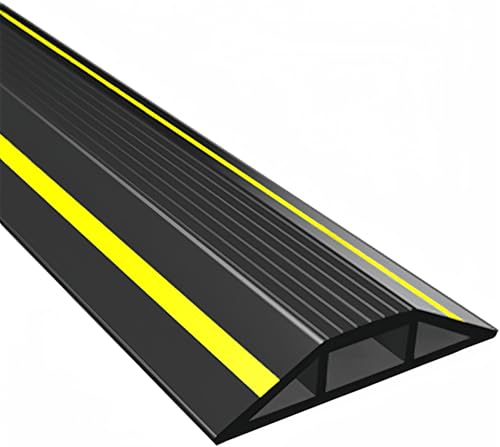10FT Floor Cord Cover, Heavy Duty PVC Floor Cable Cover,Wire Cover to Protect Wire Prevent Cable Trips for Home Office,Cavity Size 0.94" by0.4 - size: 3 channel 10FT