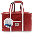 Fancy Panz - Red Insulated Casserole Carrier Bag - Insulated Thermal Bags for Hot & Cold Food Holds 2 Standard Size Fancy Panz - 2 Pockets - Food Container - Hosting Essentials - color: Red