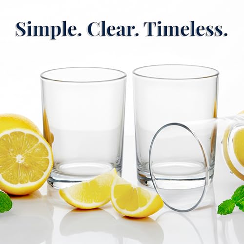 US Acrylic Classic Clear Plastic Reusable Drinking Glasses (Set of 6) 12oz Rocks Cups | BPA-Free Tumblers, Made in USA | Top-Rack Dishwasher Safe - color: Clear, size: Rocks Tumblers