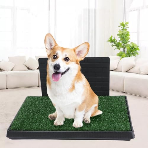Training Pads with Pee Baffle Reusable Artificial Grass Patch Artificial Grass Training Pads Ideal for Small and Medium Dogs