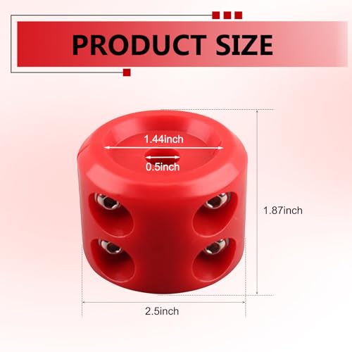 Car Winch Cable Hook Stopper, Rubber Winch Cable Protector with Allen Wrench, Line Saver for Wire & Synthetic Rope, Towing Hook Accessory for ATV UTV Truck SUV (Red) - color: Red