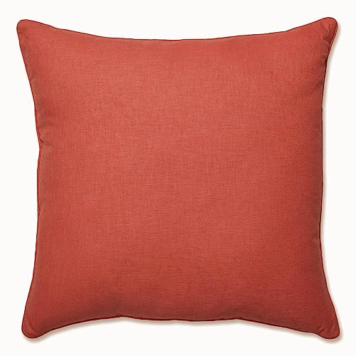 Pillow Perfect Rave Solid Indoor/Outdoor Floor Pillow Plush Fill, Weather and Fade Resistant, Floor - 25" x 25", Orange, - color: Orange Rave Coral, size: Floor - 25" x 25"