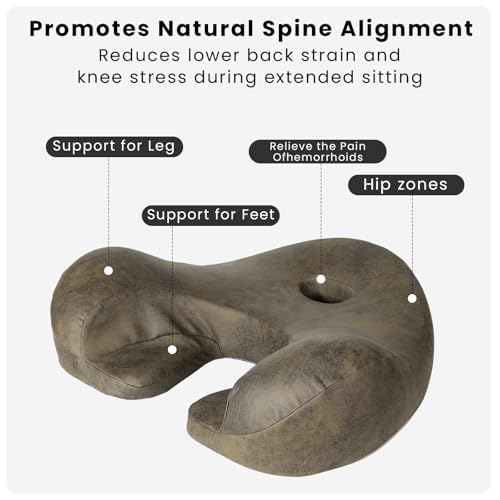 Memory Foam Meditation Cushion for Floor Sitting, 23" Wide Floor Pillow with Foot Rest, 8" Thick Cross-Legged Yoga Seat for Adults, Mindfulness & Relaxation, Green - color: Green