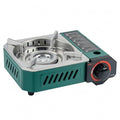 Modern Camping Stove with Carrying Case, 10"x7.5" Mini Portable Butane Gas Stove 6900BTU for Patio Cooking Hotpot Camp Hiking RV Trip Tailgating Emergency Use, Green GS348 - size: 10"