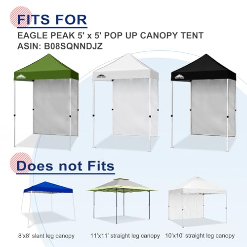 EAGLE PEAK Canopy Sidewall for 5x5 Pop Up Canopy Frame, Single Side Wall Panel Only (Fits 5x5 Straight Leg Frame, Canopy Top or Frame NOT Included), Grass Green - color: Grass Green