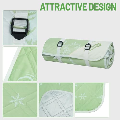Extra Large Picnic Blanket 78" X 78" Foldable Washable Waterproof Sandproof Soft Cute Picnic Blankets Outdoor Picnic Mats for Camping Beach Blankets Party Park Accessories (Deer)