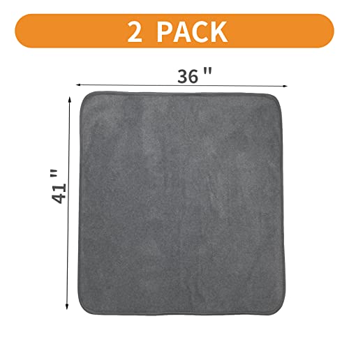 LOOBANI Washable Pee Pad for Dogs, 2 Packs Non-Slip Puppy Training Pads, Fast Absorbent Pet Whelping Pads, Puppy Playpen Mat for Incontinence, Housebreak, Crate, 36x41in, Gray - size: 36"*41"(Pack of 2) Gray