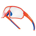ROCKBROS Kids Photochromic Cycling Glasses, UV400 Clear to Dark Transition Sports Sunglasses for Youth Boys Girls Age 8-14 - color: Matte Orange / Photochromic