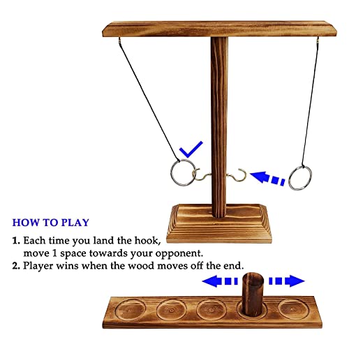 Hook and Ring Toss Game for Adults Party Games Wider & Longer Latest Verison - Rectangle