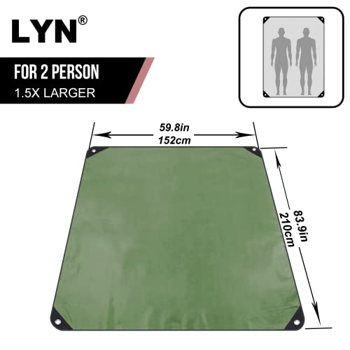LYN Heavy Duty Emergency Blanket Survival Gear Waterproof Insulated Blanket Emergency Tarp for Camping, Hiking, Bushcraft - color: Army Green