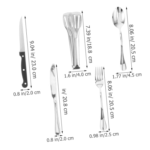 Sosoport Stainless Steel Camping Cutlery Set with Portable Storage Bag Safe and Easy to Carry Picnic Utensils for Outdoor Dining for Travel Fishing and Camping