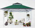 COOSHADE 13x13Ft Pop Up Canopy Tent Instant Folding Shelter 169 Square Feet Large Outdoor Sun Protection Shade(Forest Green and Dark Grey) - color: Forest GN/Grey1