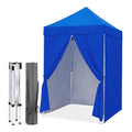 EAGLE PEAK 5x5 Instant Canopy with 4-Side Wall Panels, Small Pop up Portable Canopy Tent with Carry Bag, Light Weight Sun Shelter for Sports, Camping and Beach, Blue - color: Blue