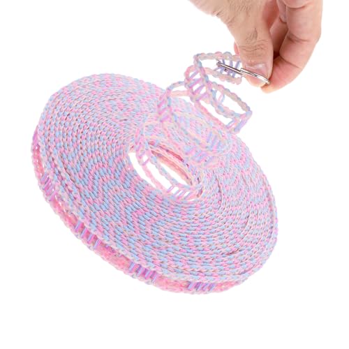 uxcell Windproof Clothesline, 10M 33ft Plastic Non-Slip Clothes Drying Rope Portable Travel Clothesline for Courtyard Outdoor Laundry Camping, Purple - color: Purple, size: 32.8ft
