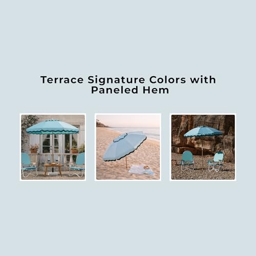 6FT Patio Beach Umbrella for Outdoor, UPF 50+ Sun Shade for Patio, Backyard, Garden, Pool and Beach, Tilt Adjustable, Portable, Harbour Cypress Green - color: Harbour Cypress Green