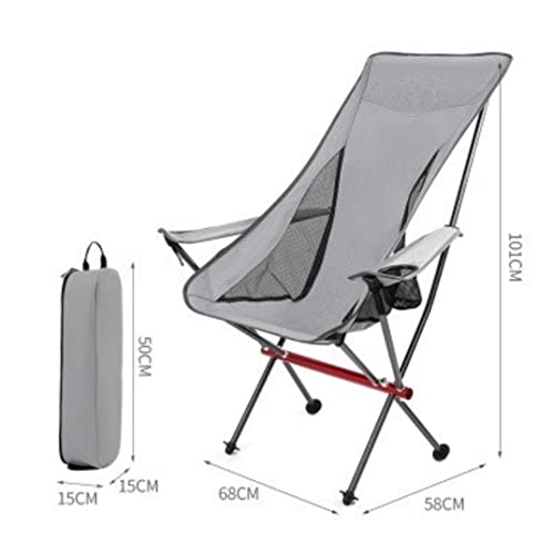 IRYZE Outdoor Chair Folding Camping Chair Outdoor Camping High Back Chair Portable Ultralight Seat Collapsible Backpacking Chair with Soft Armrests for Hiking Camping Chair Foldable Chair (Color : A) - color: A