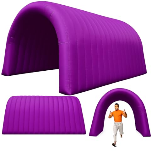 23x10x10FT Quick Setup Inflatable Tunnel Arch - for Sports Games, Trade Shows & Promotions (Blower Included) - color: Purple, size: 24FT